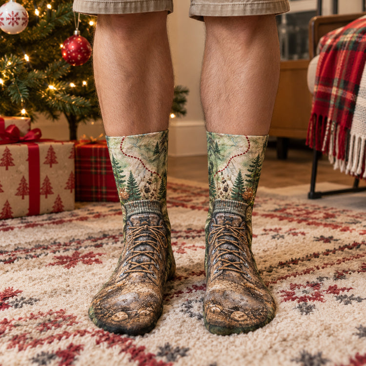 Funny Gag Gifts For Coworkers, Family, Dad - Hiking, Camping Lovers - Personalized Socks 9