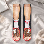Funny Gag Gifts For Him, Coworkers, Family, Kids - American Vibe Style Bbq Party - Personalized Socks 3