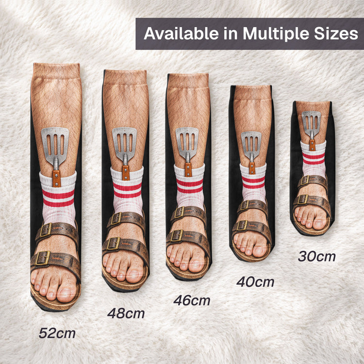Funny Gag Gifts For Him, Coworkers, Family, Kids - American Vibe Style Bbq Party - Personalized Socks 5