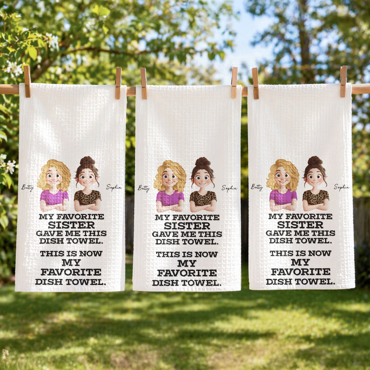 Funny Gift For Sister Mom Grandma Friend - Personalized Kitchen Towel 2