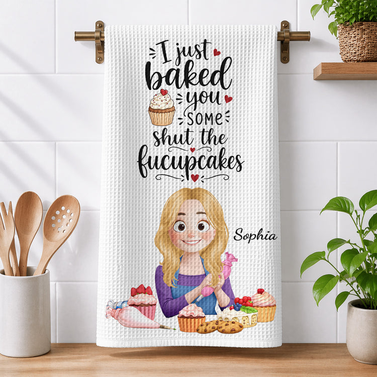 Funny Gifts For Bakers - For Her, Mom, Grandma, Wife Who Loves Cooking Baking - Personalized Kitchen Towel 1