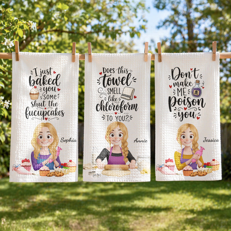 Funny Gifts For Bakers - For Her, Mom, Grandma, Wife Who Loves Cooking Baking - Personalized Kitchen Towel 2