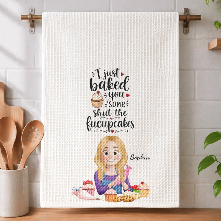 Funny Gifts For Bakers - For Her, Mom, Grandma, Wife Who Loves Cooking Baking - Personalized Kitchen Towel 3