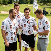 Funny Golf Bachelor Party Gifts - Matching Golf Tee For Groom, Groomsmen - Personalized Polo Shirt 1