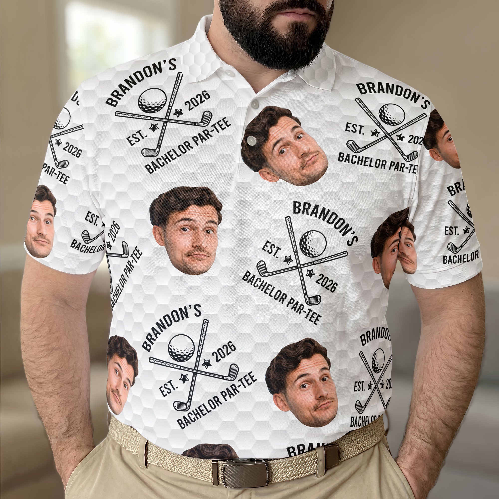 Funny Golf Bachelor Party Gifts - Matching Golf Tee For Groom, Groomsmen - Personalized Polo Shirt 3