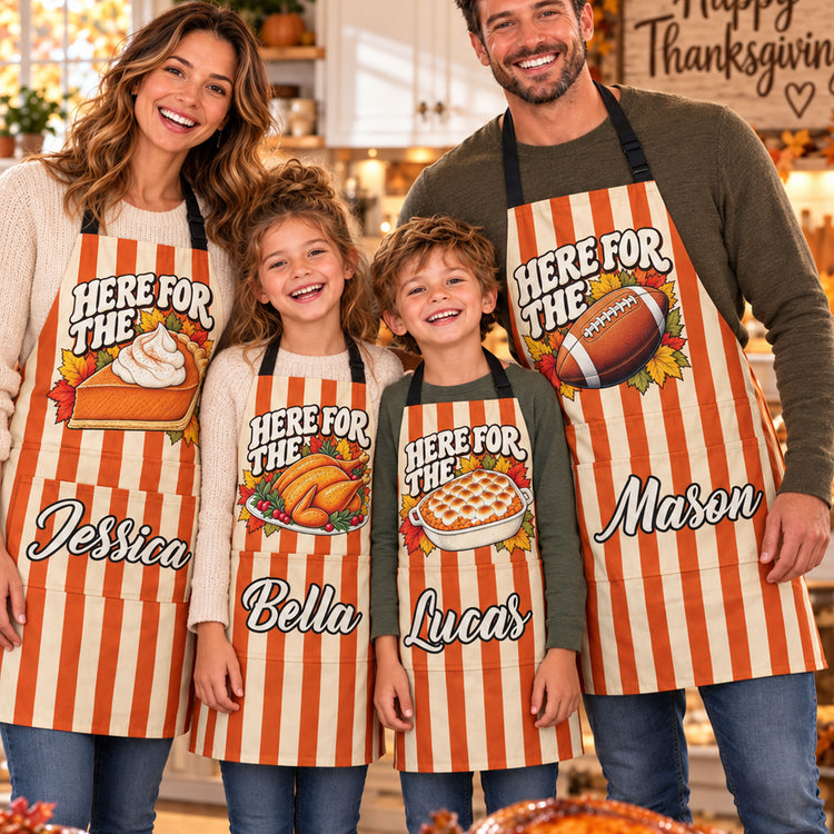 Funny Matching Family Thanksgiving Friendsgiving Group Party - Personalized Apron 1