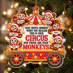 Funny Monkey Coworker Bulk Gifts - Gag Gift White Elephant Party - Personalized Ornament 1
