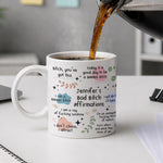 Funny Mug - Bad B*Tch Affirmations - For Coworkers, Friends, Self Gift - 3D Middle Finger - Personalized Mug 3