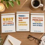 Funny Sarcastic Retro Notebook - Coworker Gag Gifts, White Elephant, Exchange Gifts - Personalized Hardcover Journal 1