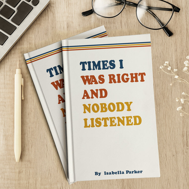 Funny Sarcastic Retro Notebook - Coworker Gag Gifts, White Elephant, Exchange Gifts - Personalized Hardcover Journal 3