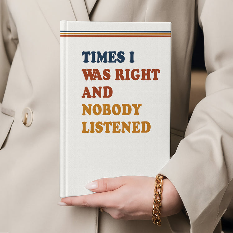 Funny Sarcastic Retro Notebook - Coworker Gag Gifts, White Elephant, Exchange Gifts - Personalized Hardcover Journal 4
