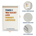 Funny Sarcastic Retro Notebook - Coworker Gag Gifts, White Elephant, Exchange Gifts - Personalized Hardcover Journal 5
