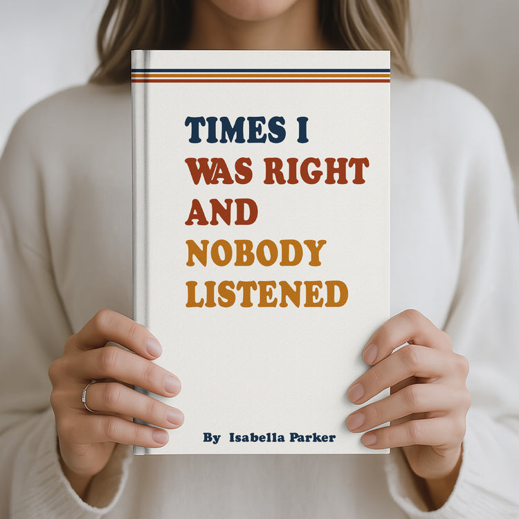 Funny Sarcastic Retro Notebook - Coworker Gag Gifts, White Elephant, Exchange Gifts - Personalized Hardcover Journal 6