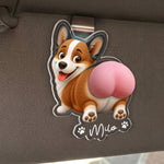 Funny Squishy Big Butt Gift For Dog Lover - Personalized Car Visor Clip 4