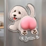 Funny Squishy Big Butt Gift For Dog Lover - Personalized Fridge Magnet 4