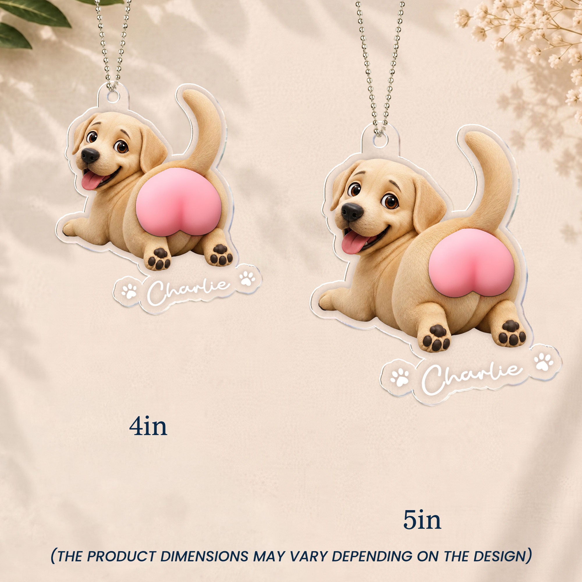 Funny Squishy Big Butt Gift For Dog Lover - Personalized Rear View Mirror Accessory 5