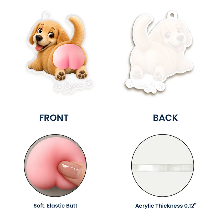Funny Squishy Big Butt Gift For Dog Lover - Personalized Rear View Mirror Accessory 6