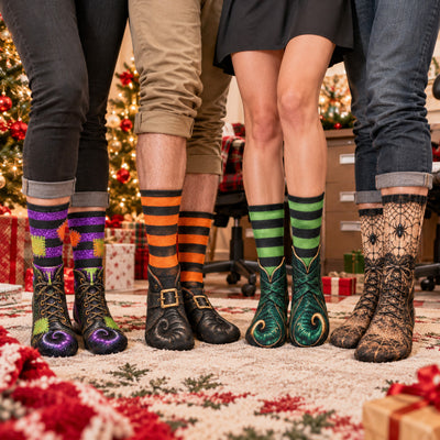 Funny Ugly Gag Gifts For Coworkers, Family, Besties - Witches Besties - Personalized Socks