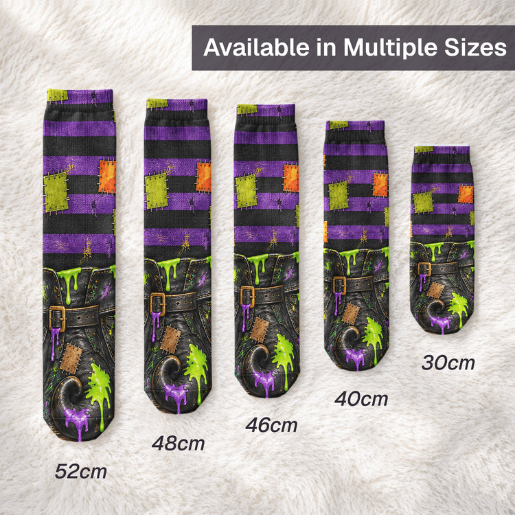 Funny Ugly Gag Gifts For Coworkers, Family, Besties - Witches Besties - Personalized Socks 2