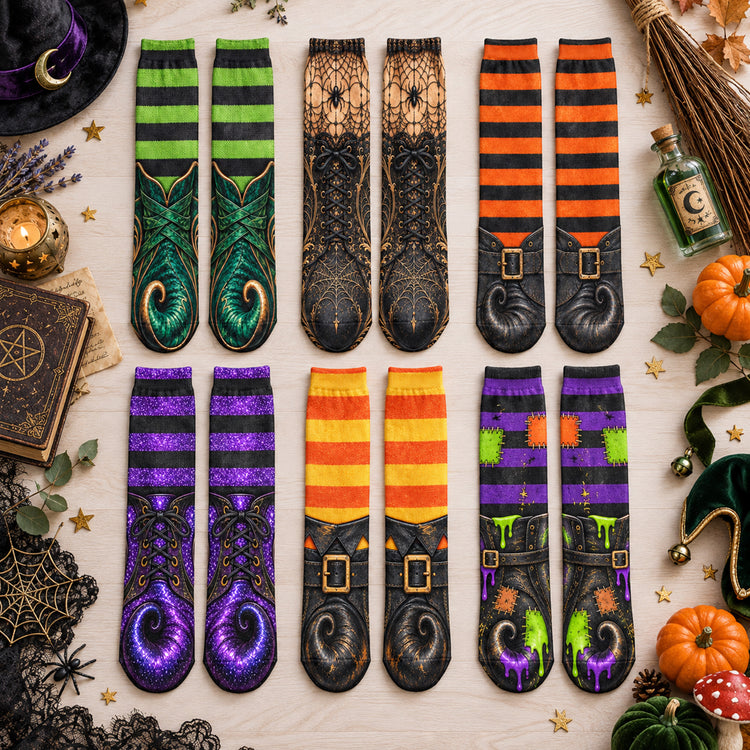 Funny Ugly Gag Gifts For Coworkers, Family, Besties - Witches Besties - Personalized Socks 5