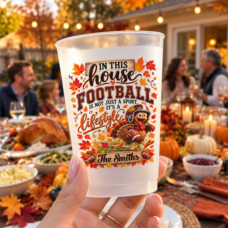 Game Day Football Thanksgiving Party For Family Football Fan - Personalized Cups 1