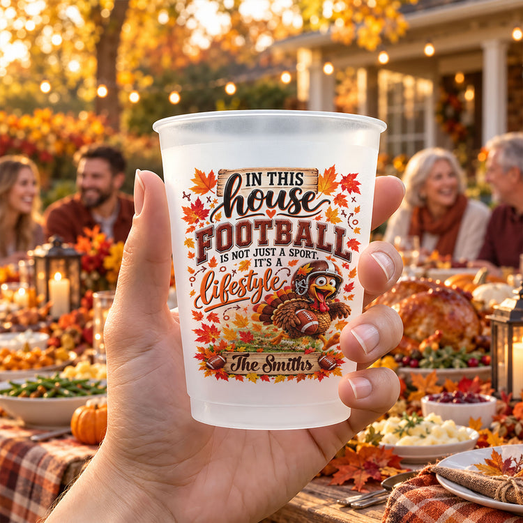 Game Day Football Thanksgiving Party For Family Football Fan - Personalized Cups 2