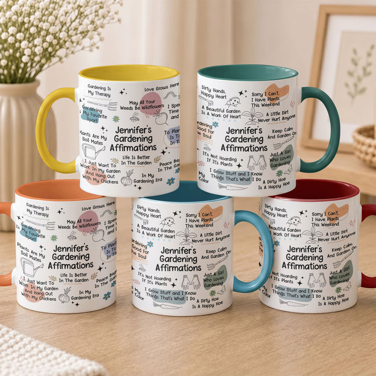 Gardening Affirmation Mug - Gift For Gardening Lover - Personalized Mug 1