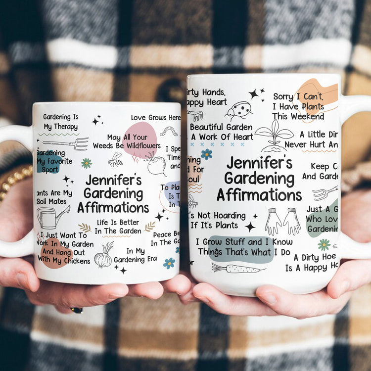 Gardening Affirmation Mug - Gift For Gardening Lover - Personalized Mug 4
