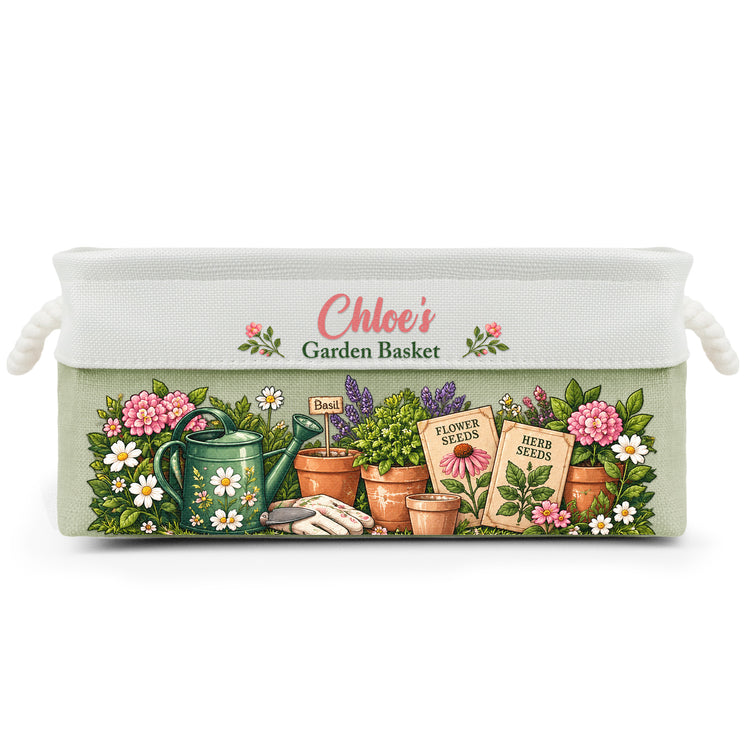 Gardening Stuffs Basket For Her, Mom, Grandma, Daughter - Personalized Storage Basket 5