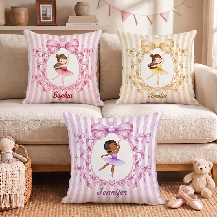 Gift For Ballet Lover, Ballerina, Daughter Granddaughter Gift Idea - Personalized Pillow 2