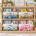 Custom Toy & Book Basket For Kids, Daughter, Son - Personalized Storage Basket 3