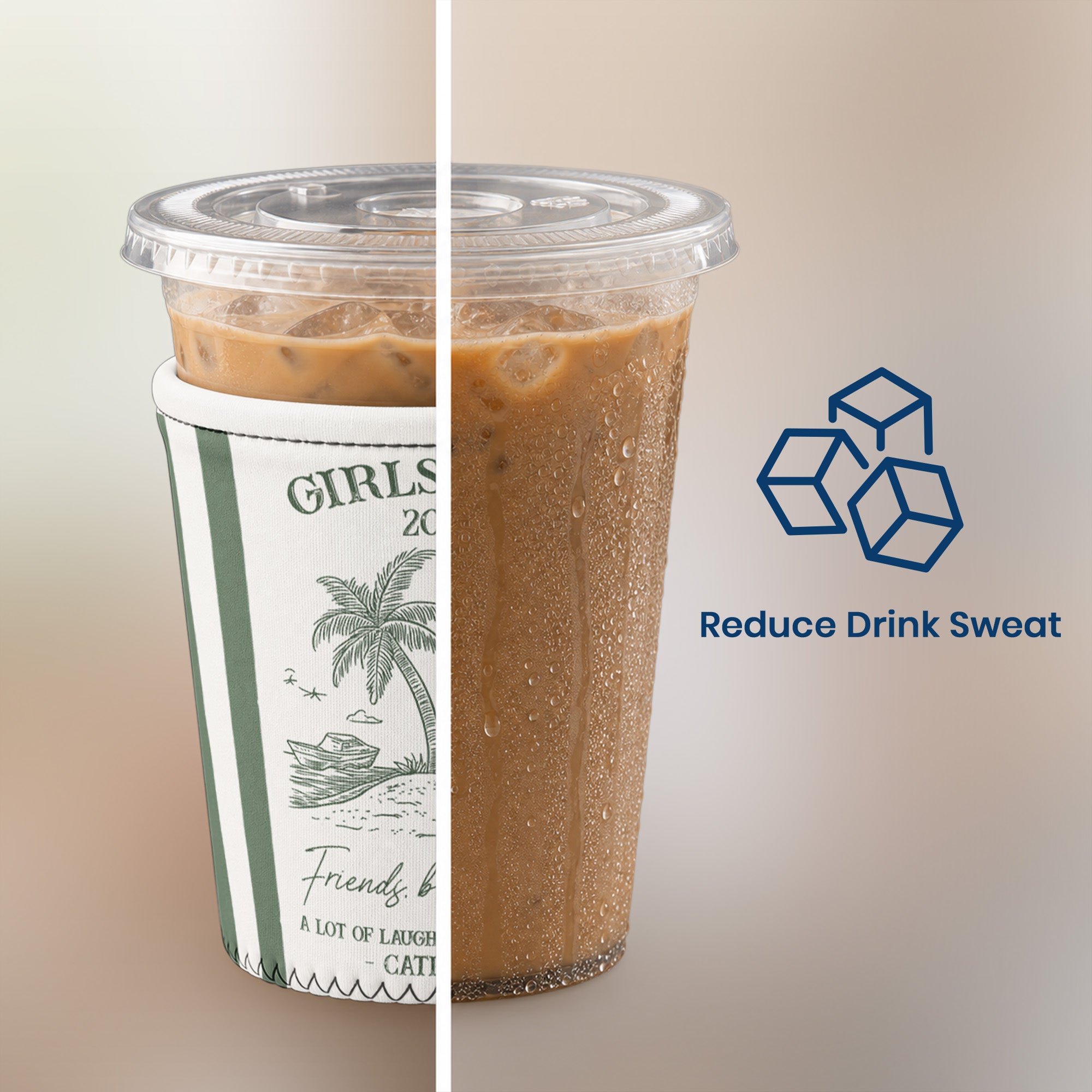 Girls Trip Summer Time - Personalized Iced Coffee Sleeve 4