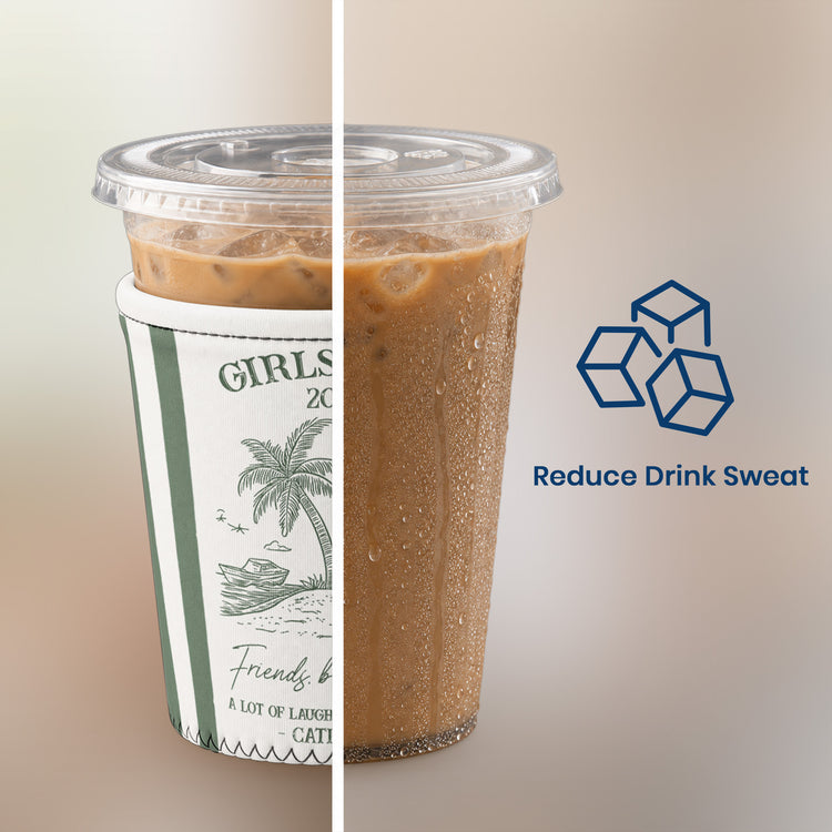Girls Trip Summer Time - Personalized Iced Coffee Sleeve 4