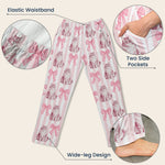 Girly Sleepwear For Pet Lover, Gift For Her, Custom Photo Pet Portrait - Personalized Lounge Pants 4