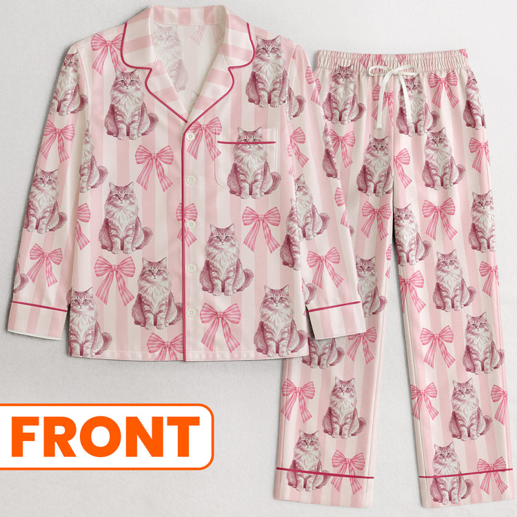 Girly Sleepwear For Pet Lover, Gift For Her, Custom Photo Pet Portrait Watercolor - Personalized Pajamas 4