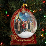 Custom Photo For Family, Grandparents, Grandkids, Siblings - 3D Snow Ball - Personalized Ornament 3