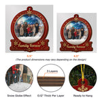 Custom Photo For Family, Grandparents, Grandkids, Siblings - 3D Snow Ball - Personalized Ornament 6