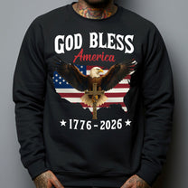 God Bless America Eagle Cross 1776-2026 - Shirt