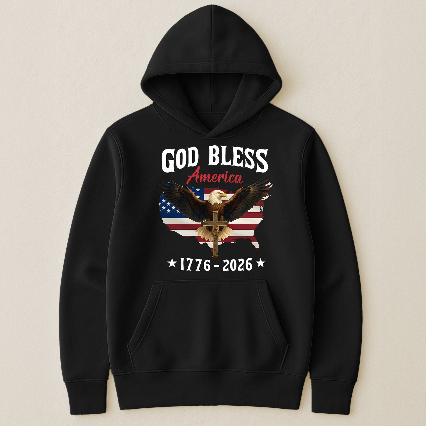 God Bless America Eagle Cross 1776-2026 - Shirt