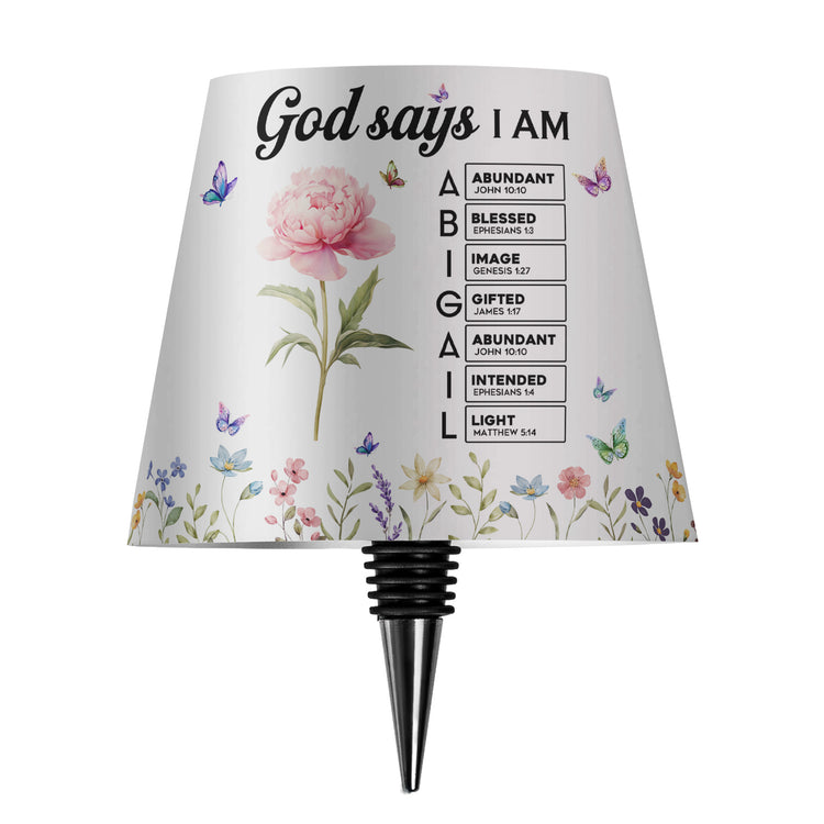 God Says I Am Christian Gifts Name In Bible Verse - Personalized Night Light 3