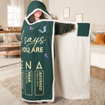God Says I Am Custom Name & Birth FLower Bible Verse For Her, Daughter, Sister, Friend - Personalized Blanket Hoodie 2
