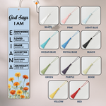 God Says I Am Custom Name & Birth Flower Bible Verse Gifts For Her, Women, Kids - Personalized Bookmark 4