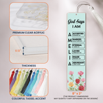 God Says I Am Custom Name & Birth Flower Bible Verse Gifts For Her, Women, Kids - Personalized Bookmark 5