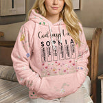God Says I Am Custom Name Bible Verse & Birth Flower - Personalized Hoodie 3
