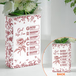 God Says I Am Custom Name Bible Verse Toile De Jouy Style - Personalized Vase 2