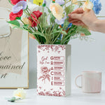 God Says I Am Custom Name Bible Verse Toile De Jouy Style - Personalized Vase 3