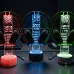 God Says I Am Name In Bible Verse Gifts For Men, Husband, Son - Personalized Headphone Stand 2