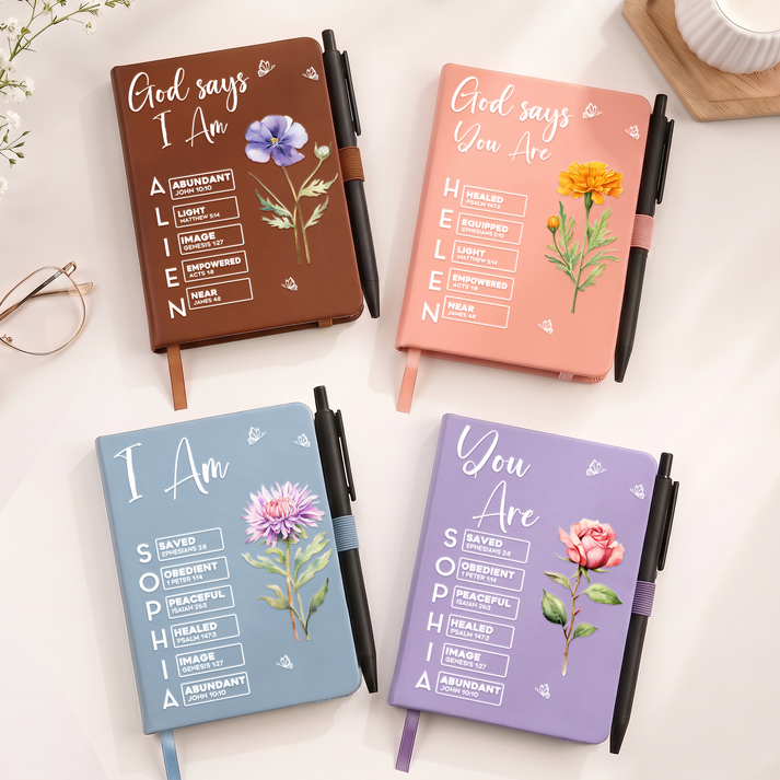 Cosyom Name God Says You Are Custom Birth Flower & Name In Bible Verses For Her ...
