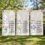 God Says You Are - Custom Birth Flower & Name In Bible Verses - Personalized Kitchen Towel 2