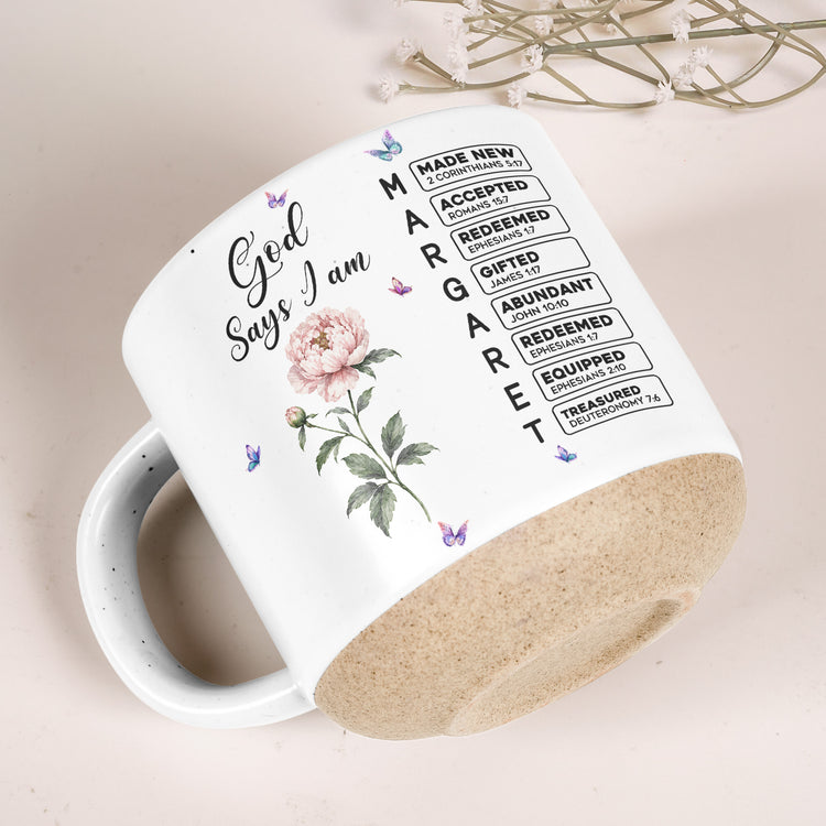 God Says You Are Custom Birth Flower & Name In Bible Verses - Personalized Mug 3